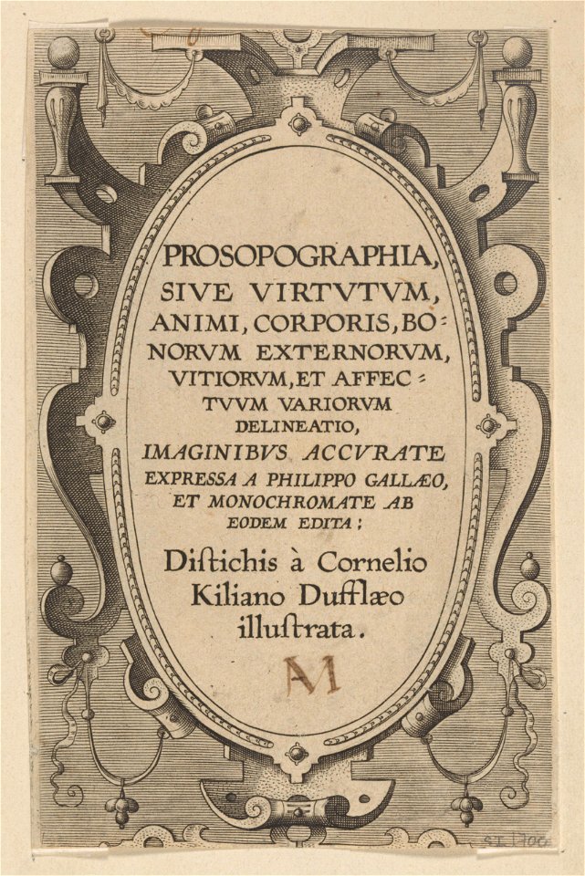 Title Page to Series- Prosopographia print by Philip Galle, S.I 1700, Prints Department, Royal Library of Belgium
