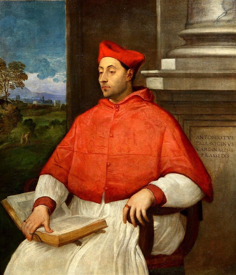 Tiziano - Portrait of Cardinal Antoniotto Pallavicini. 1540-s