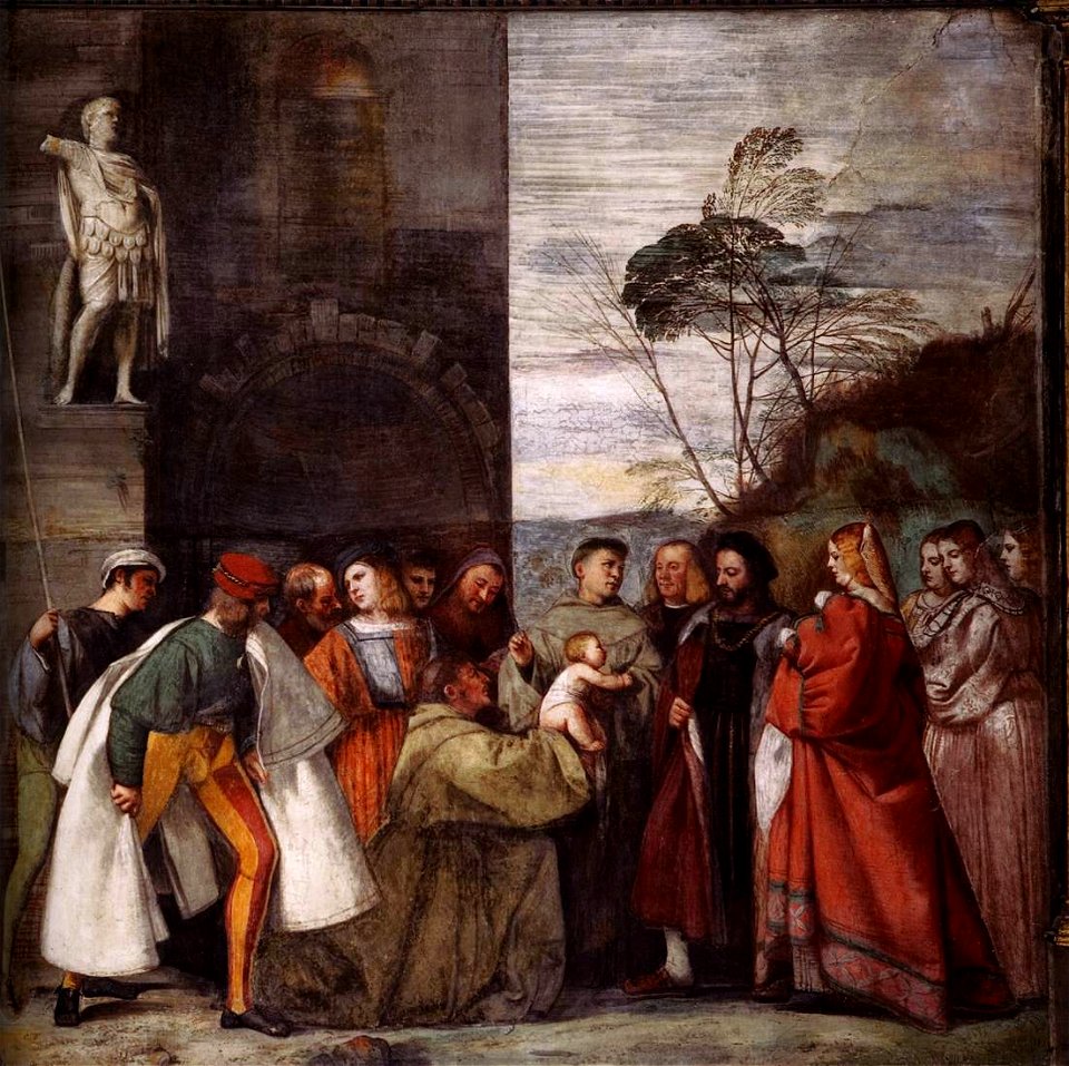 Tiziano, The Miracle of the Newborn Child