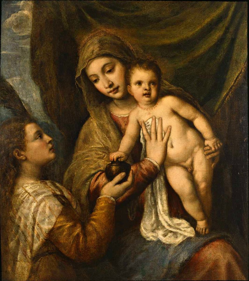 Tiziano - Madonna con Bambino e santa Maria Maddalena, Collezione privata, New York, 1530 - 1540