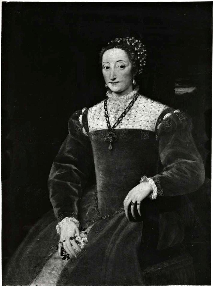 Tiziano - Ritratto di Giulia Varano della Rovere, duchessa di Urbino, 1545 ca. - 1547 ca., Palazzo Pitti