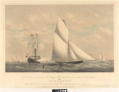 To Nelson Arnold, Esq. R. St George's Y.C - Cutter Yacht Atalanta 27 Tons Winning - at the Royal Northern Yacht Club Regatta, off Dunoon, July 9th 1861 RMG PY8714
