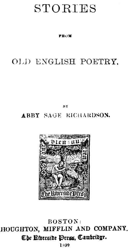 Title page-Stories Old English Poetry-1899-0009-0