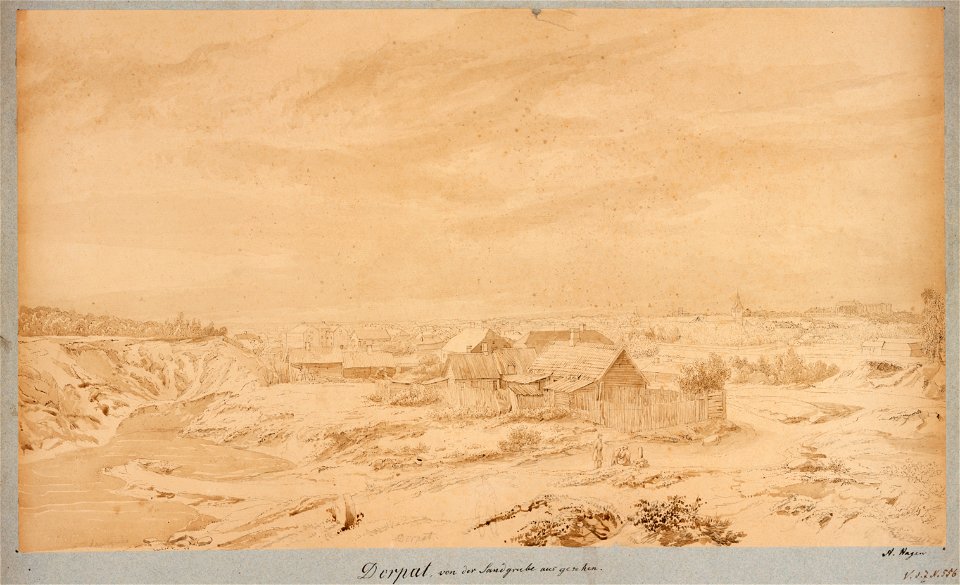 TKM 1126B, Vaade Tartule liivaaugust, August Matthias Hagen