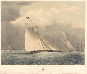 To the Members of the Royal Thames Yacht Club, this Print of the Iron Yacht Mystery - dedicated by - Edmund Fry RMG PY8659