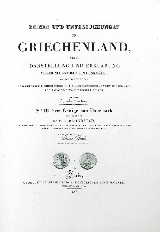 Title page vol I. - Peter Oluf Brøndsted - 1826