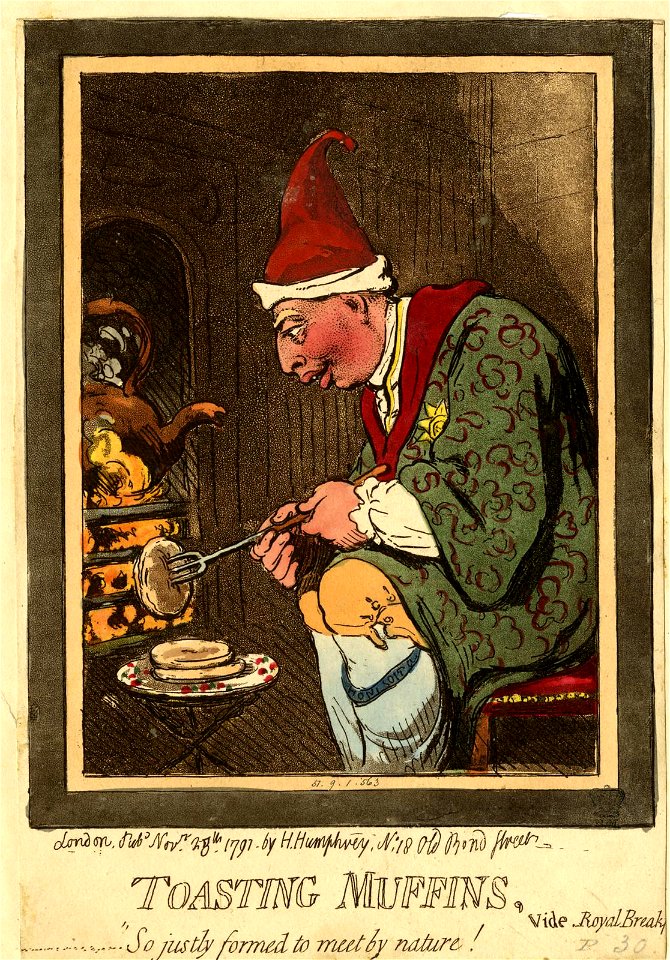 Toasting muffins, Vide Royal Breakfast (BM 1851,0901.563)