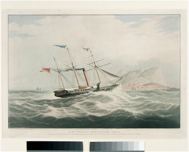 To The Peninsular Steam Navigation Company This Print of their splendid New Steam Ship Iberia passing the Rock of Gibraltar - dedicated by - W J Huggins RMG PY8847