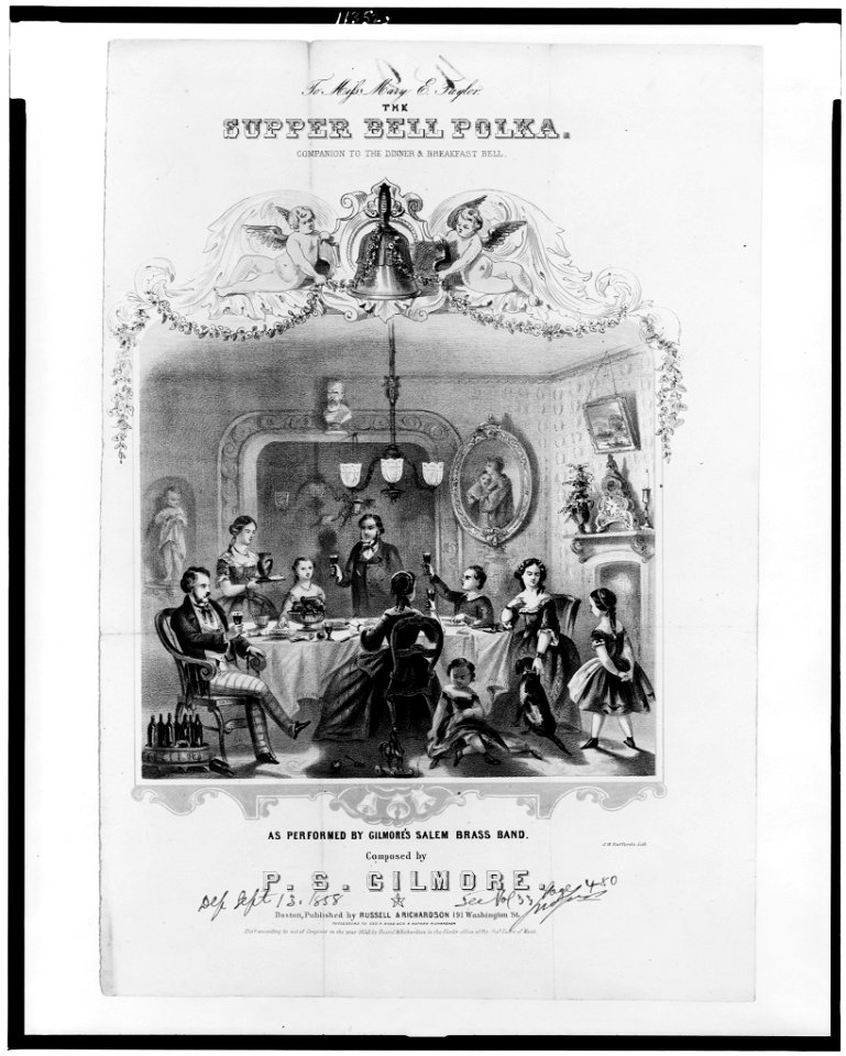 To Miss Mary E. Taylor. The Supper Bell Polka. Companion to the dinner & breadfast bell - J.H. Bufford's Lith. LCCN95506153