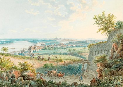 Tobias Raulino - A view of Grinzing with Kahlenberg