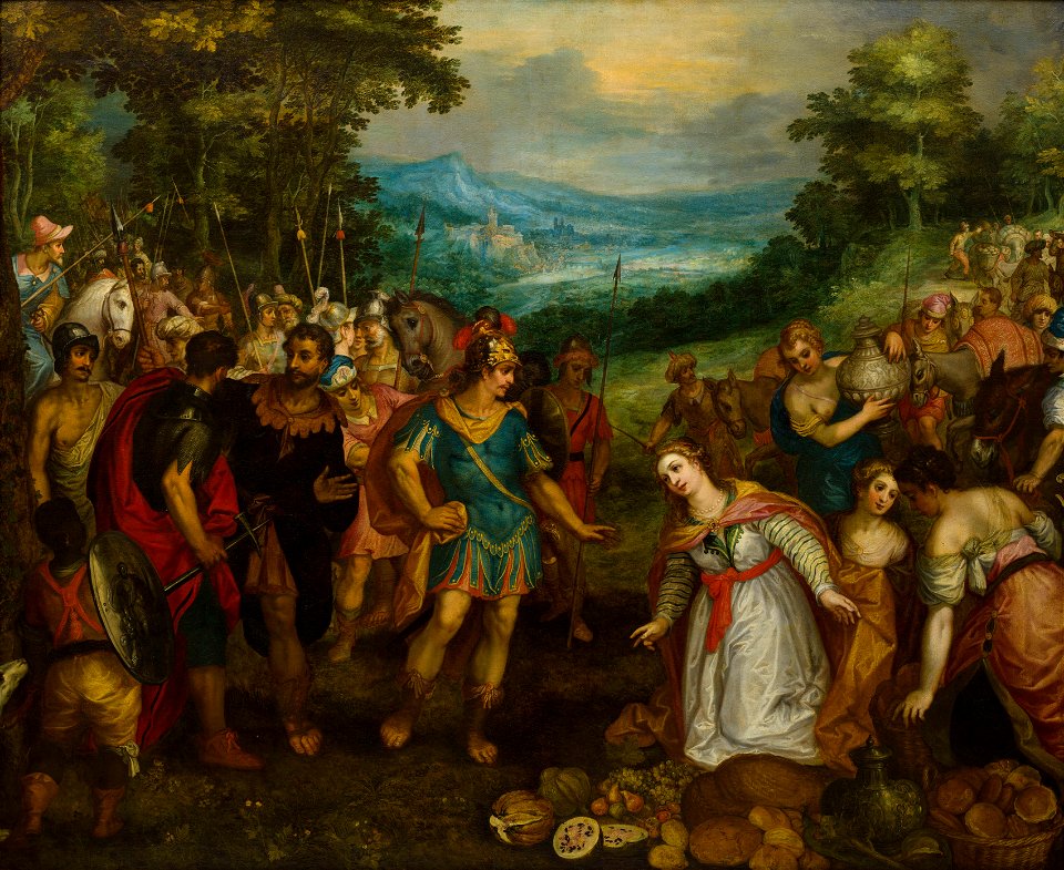 Toegeschreven aan Hans Rottenhammer - The Encounter of David and Abigail - 281 - Mauritshuis