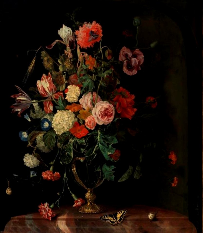 Toegeschreven aan Henri de Fromantiou - Vaas met bloemen - PD.37-1966 - Fitzwilliam Museum