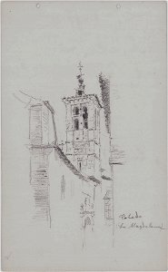 Toledo, La Magdalena, drawing by Mariano Pedrero