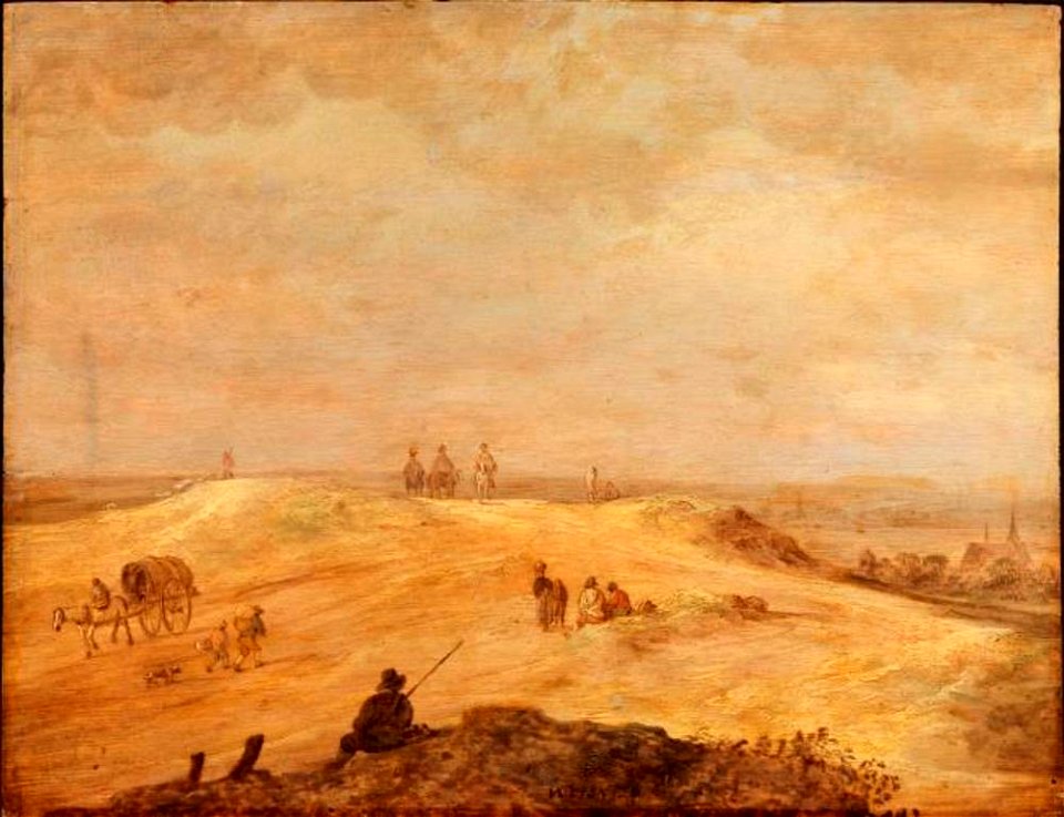 Toegeschreven aan Jan van Goyen - Duinlandschap - 1844 - Staatliche Kunsthalle Karlsruhe