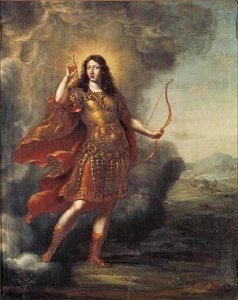 Toegeschreven aan David Klöcker Ehrenstrahl - Portret van koning Karl XI (1655-1697) als Apollo - NMDrh 179 - Nationalmuseum