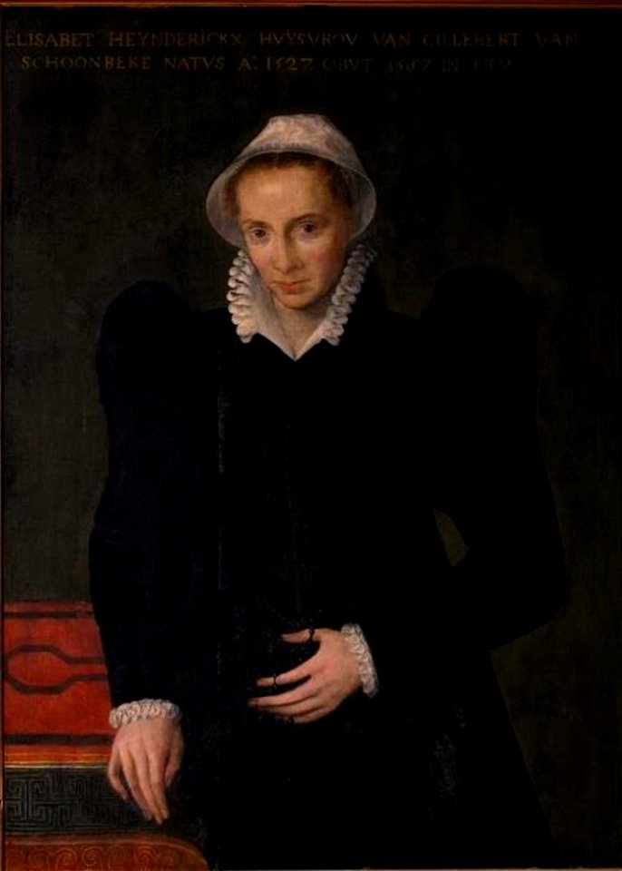 Toegeschreven aan Frans Floris (I) of navolger van Frans Floris (I) - Portret van Elisabeth Heinderickx (1527-1587) - 116 - Royal Museum of Fine Arts Antwerp