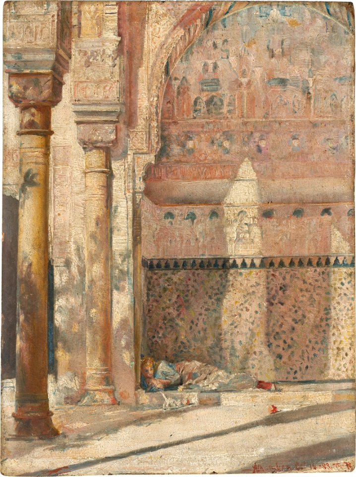 Tom Roberts - Basking - a corner in the Alhambra - Google Art Project