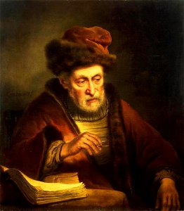 Toegeschreven aan Gottfried Kneller - Oude man met een bril in zijn hand - ГЭ-770 - Hermitage Museum