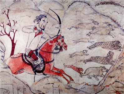Tomb of Northern Qi Dynasty in Jiuyuangang, Xinzhou, Mural 16