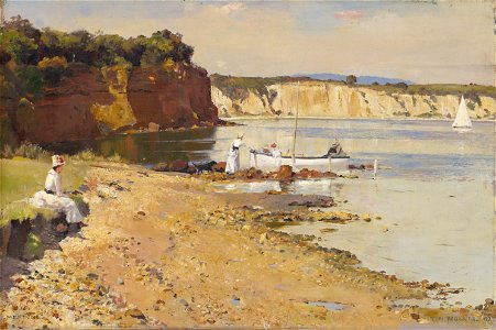 Tom Roberts - Slumbering sea, Mentone - Google Art Project