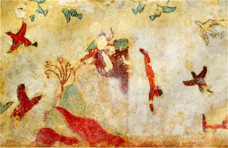 Tomb of hunting and fishing, Monterozzi necropolis, Tarquinia, Italy
