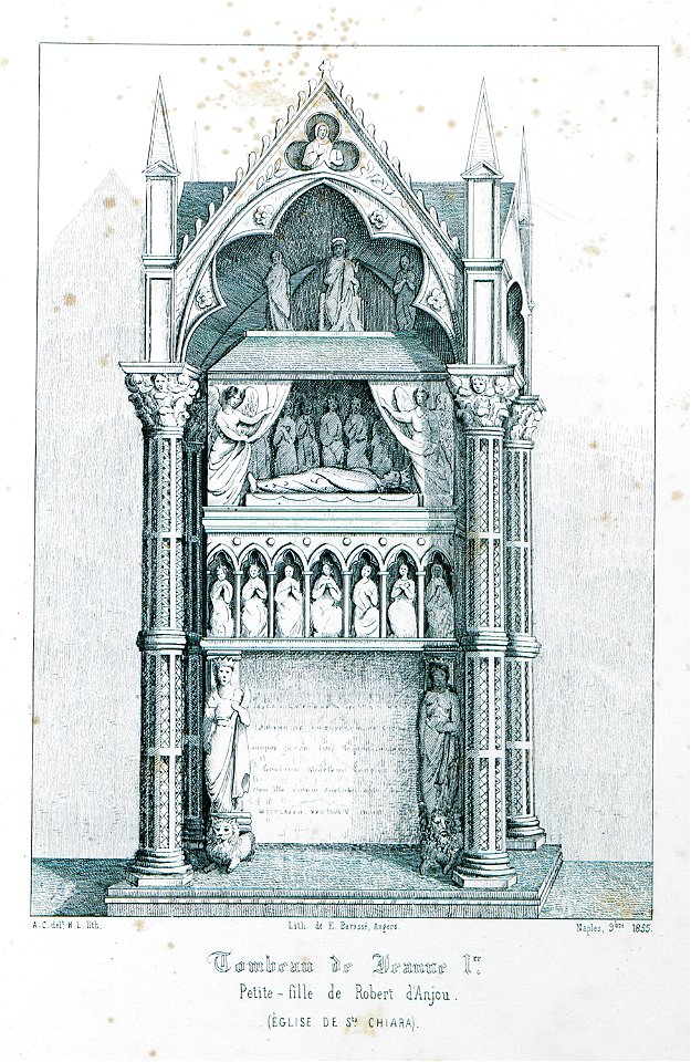 Tombeau de Jeanne Ire petite fille de Robert d'Anjou (Église de Ste Chiara) - Godard - Faultrier Victor - 1857