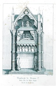 Tombeau de Jeanne Ire petite fille de Robert d'Anjou (Église de Ste Chiara) - Godard - Faultrier Victor - 1857