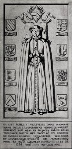 Tombe de Jeanne de La Cressonnière, épouse de Jacques de Brias