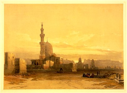 Tombs of the Caliphs-David Roberts. Free illustration for personal and commercial use.