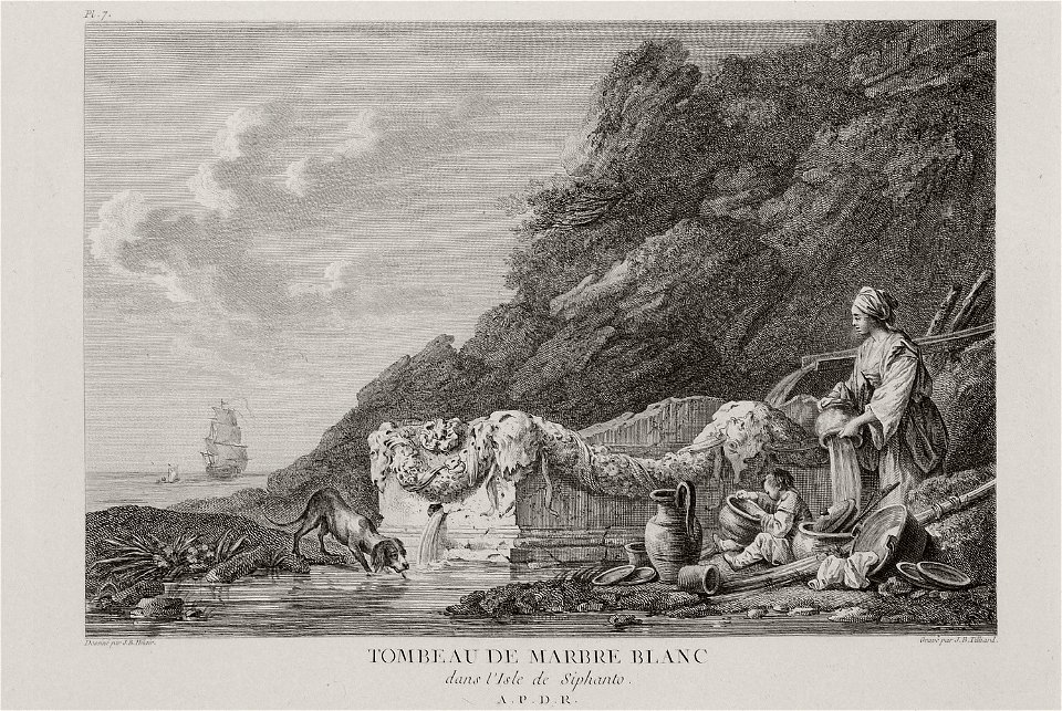 Tombeau de marble blanc dans l'isle de Siphanto - Choiseul-gouffier Gabriel Florent Auguste De - 1782