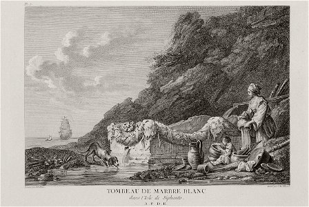 Tombeau de marble blanc dans l'isle de Siphanto - Choiseul-gouffier Gabriel Florent Auguste De - 1782