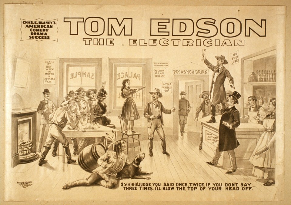 Tom Edson, The electrician Chas. E. Blaney's American comedy drama success. LCCN2014636290