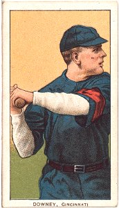 Tom Downey, Cincinnati Reds, baseball card portrait LCCN2008676451