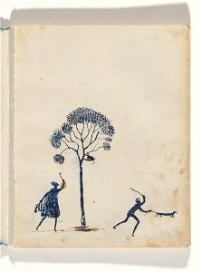 Tommy McRAE - Kwatkwat people - (Possum and goanna hunting) Sketchbook mainly of activities of Aboriginals and Whites - Google Art Project
