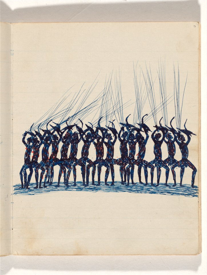 Tommy McRAE - Kwatkwat people - (War dance) Sketchbook mainly of activities of Aboriginals and Whites - Google Art Project