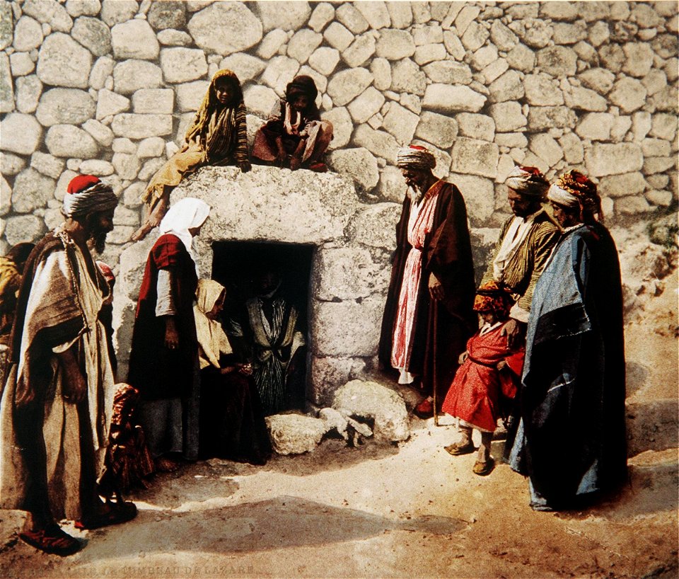 Tomb of St Lazarus in Bethany photographed by Felix Bonfils