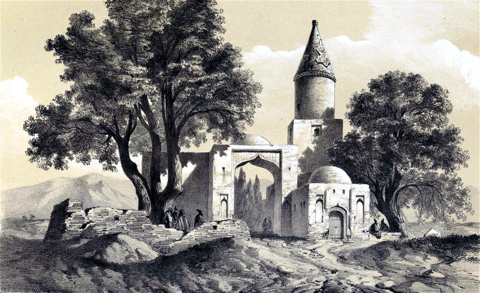 Tomb of Imam Zadeh, Abhar by Eugène Flandin