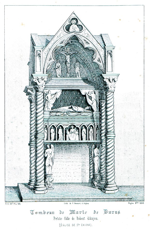 Tombeau de Marie de Duras, petite fille de Robert d'Anjou (Église de Ste Chiara) - Godard - Faultrier Victor - 1857