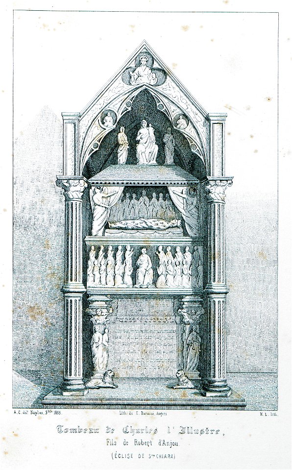 Tombeau de Charles l'Illustre, fils de Robert d'Anjou (Église de Ste Chiara) - Godard - Faultrier Victor - 1857
