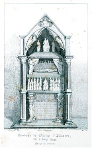 Tombeau de Charles l'Illustre, fils de Robert d'Anjou (Église de Ste Chiara) - Godard - Faultrier Victor - 1857