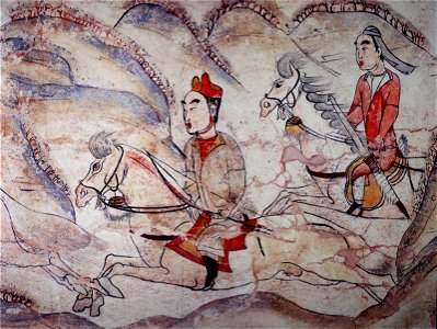 Tomb of Northern Qi Dynasty in Jiuyuangang, Xinzhou, Mural 06