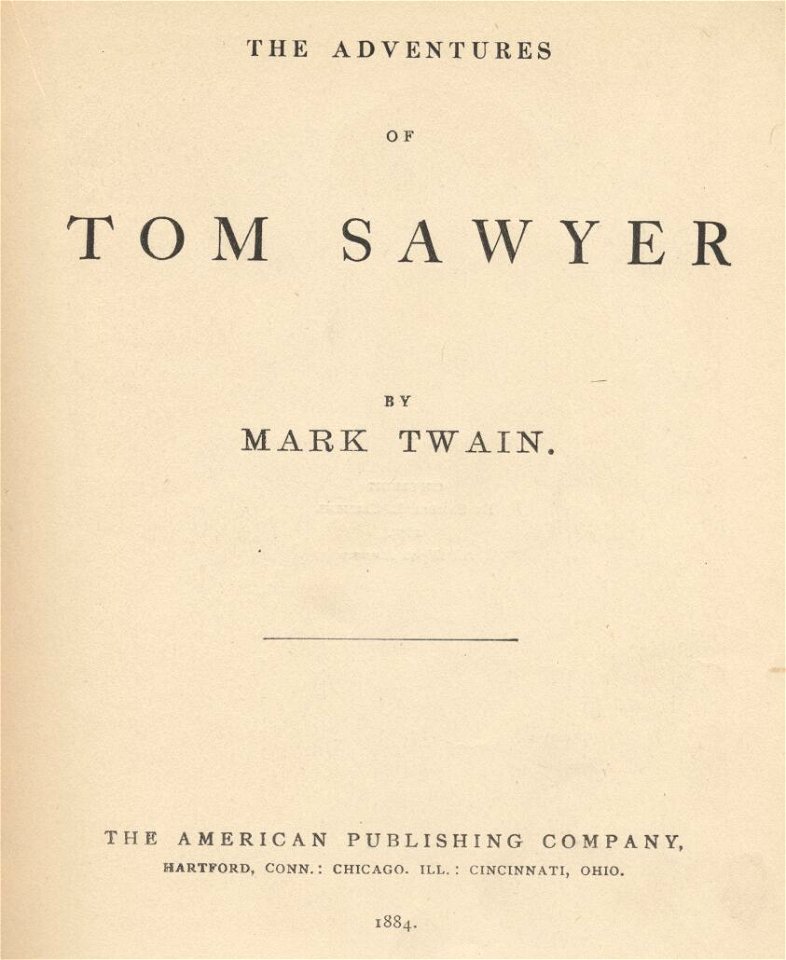 Tom Sawyer - titlepage