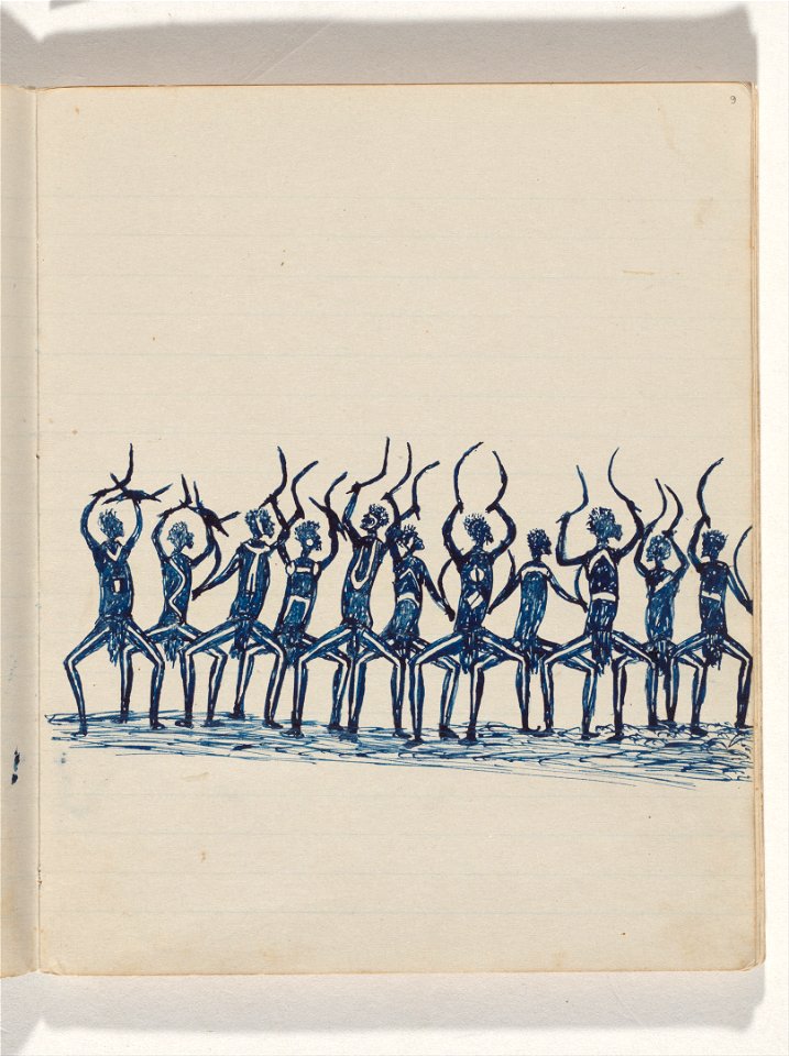 Tommy McRAE - Kwatkwat people - (Corroboree) Sketchbook mainly of activities of Aboriginals and Whites - Google Art Project