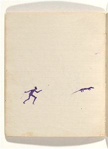 Tommy McRAE - Kwatkwat people - (Aboriginal hunting goanna) Sketchbook mainly of activities of Aboriginals and Whites - Google Art Project