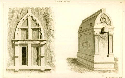 Tombeau de Claudia Régélia Tombeau de Ptolemée à Antiphellus - Texier Charles Félix Marie - 1882