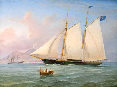 Tommaso de Simone (1805-1888) - The Yacht 'Diadem' - 1196062 - National Trust. Free illustration for personal and commercial use.