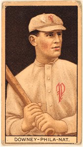 Tom Downey, Philadelphia Phillies, baseball card portrait LCCN2008677995