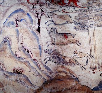 Tomb of Northern Qi Dynasty in Jiuyuangang, Xinzhou, Mural 20