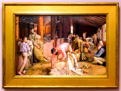 Tom Roberts, Shearing the Rams (1890)