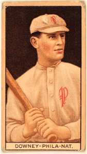 Tom Downey, Philadelphia Phillies, baseball card portrait LCCN2008677995
